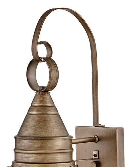 Cape Cod 1 Light Small Wall Mount Lantern in Burnished Bronze