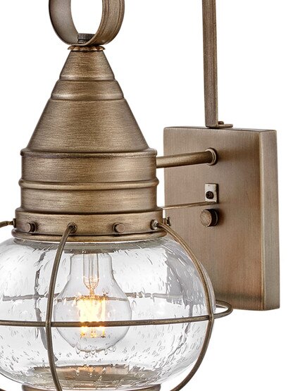 Cape Cod 1 Light Small Wall Mount Lantern in Burnished Bronze
