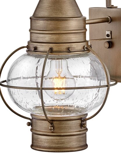 Cape Cod 1 Light Small Wall Mount Lantern in Burnished Bronze