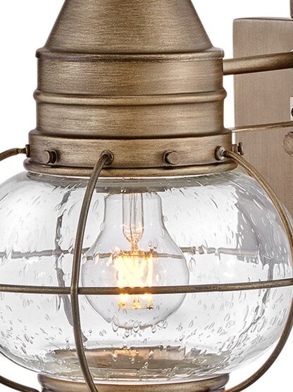 Cape Cod 1 Light Small Wall Mount Lantern in Burnished Bronze