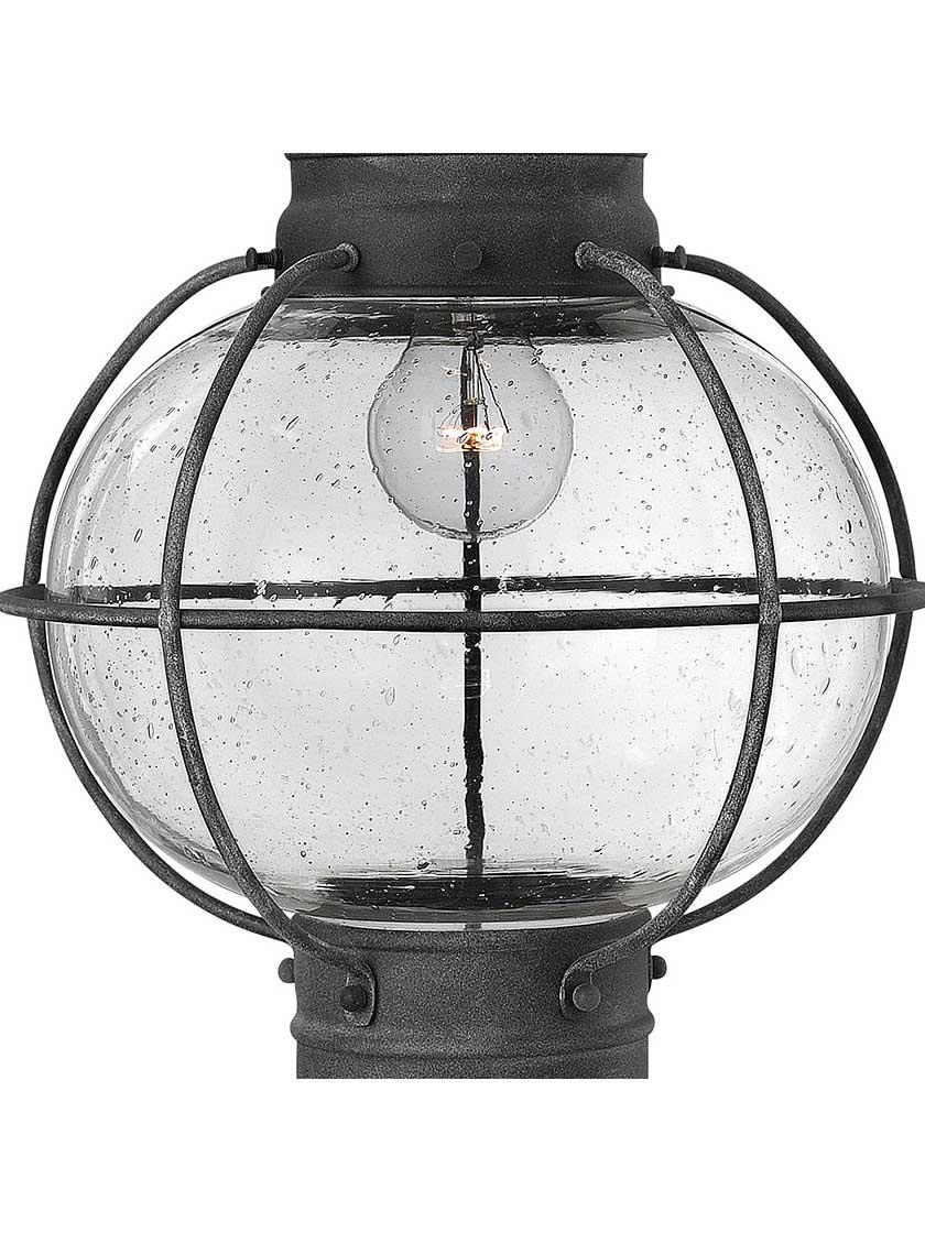 Cape Cod Hanging Porch Light With Clear Seedy Glass House of Antique