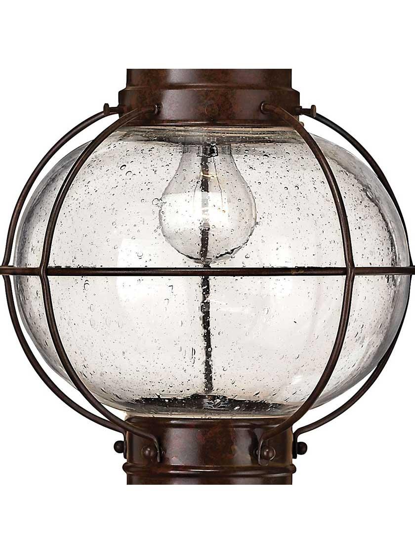Cape Cod Hanging Porch Light With Clear Seedy Glass House of Antique