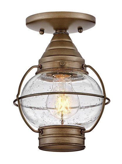 Cape Cod 1 Light Outdoor Ceiling Light in Burnished Bronze