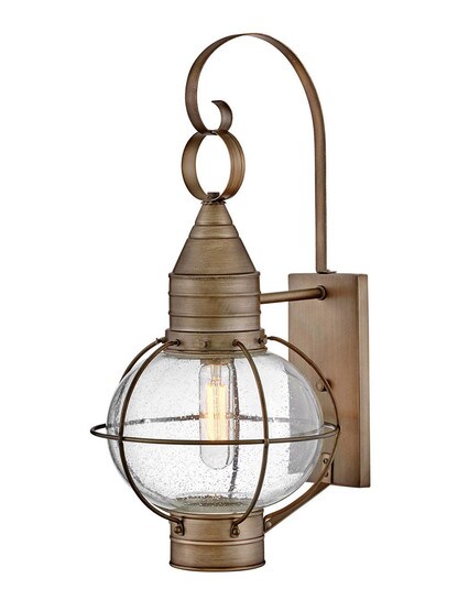 Cape Cod 1 Light Medium Wall Mount Lantern in Burnished Bronze