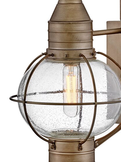 Cape Cod 1 Light Medium Wall Mount Lantern in Burnished Bronze