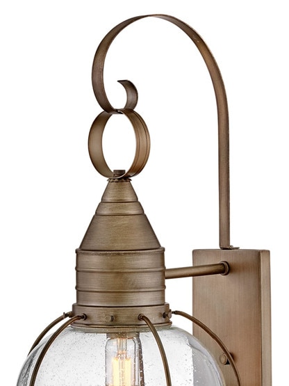 Cape Cod 1 Light Medium Wall Mount Lantern in Burnished Bronze