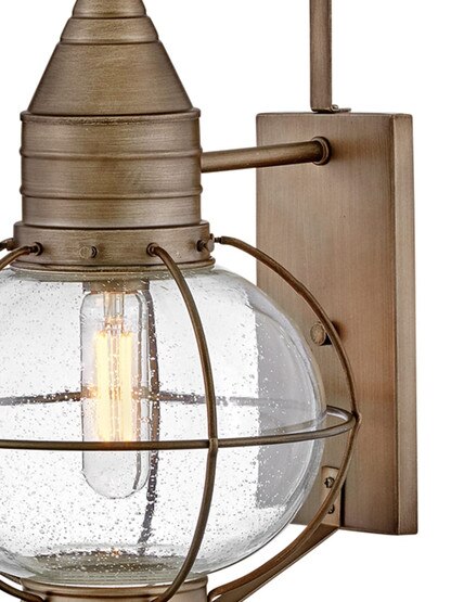 Cape Cod 1 Light Medium Wall Mount Lantern in Burnished Bronze