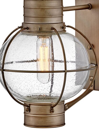 Cape Cod 1 Light Medium Wall Mount Lantern in Burnished Bronze