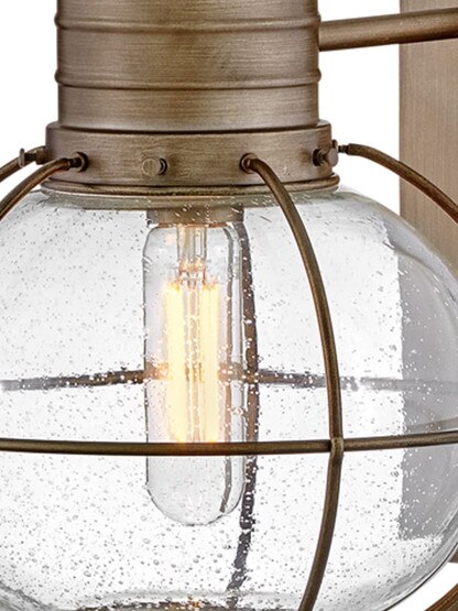 Cape Cod 1 Light Medium Wall Mount Lantern in Burnished Bronze