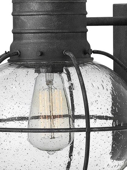 Cape Cod 1 Light Medium Wall Mount Lantern in Aged Zinc