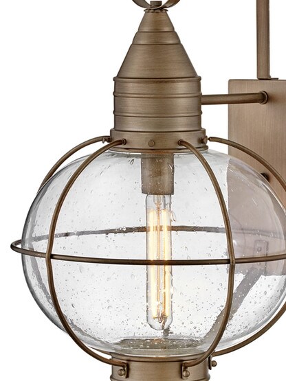 Cape Cod 1 Light Large Wall Mount Lantern in Burnished Bronze