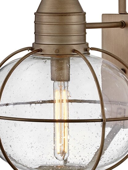 Cape Cod 1 Light Large Wall Mount Lantern in Burnished Bronze