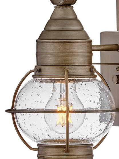 Cape Cod 1 Light Extra Small Wall Mount Lantern in Burnished Bronze
