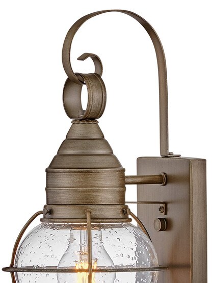 Cape Cod 1 Light Extra Small Wall Mount Lantern in Burnished Bronze