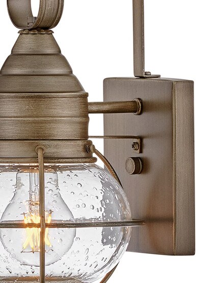 Cape Cod 1 Light Extra Small Wall Mount Lantern in Burnished Bronze