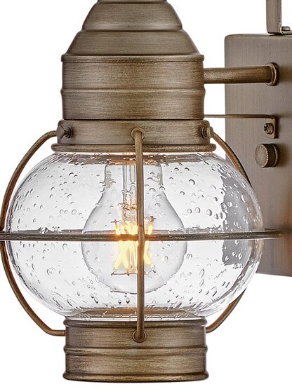Cape Cod 1 Light Extra Small Wall Mount Lantern in Burnished Bronze