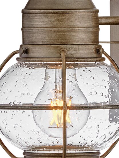 Cape Cod 1 Light Extra Small Wall Mount Lantern in Burnished Bronze