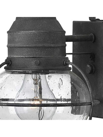 Alternate View of Cape Cod Small Entry Sconce With Clear Seedy Glass