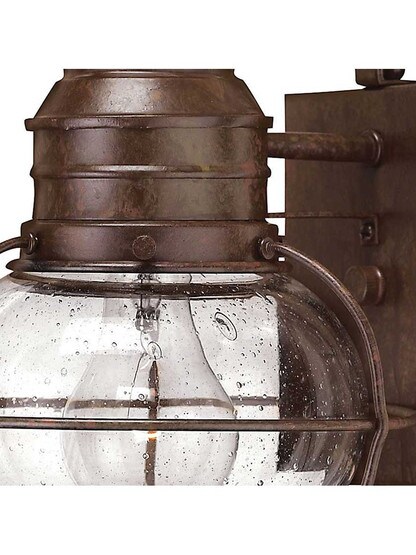 Alternate View 2 of Cape Cod Small Entry Sconce With Clear Seedy Glass