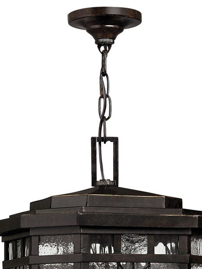 Tahoe Hanging Porch Lantern in Regency Bronze