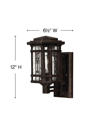 Tahoe Wall Mounted Porch Light in Regency Bronze