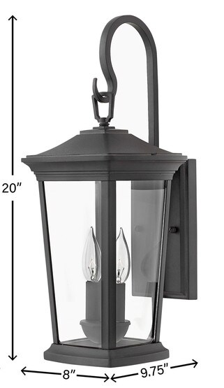 Bromley Small Outdoor Wall-Mount Lantern with Scrolled Arm