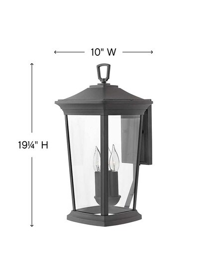 Alternate View of Bromley Large Outdoor Wall-Mount Lantern.