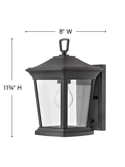 Alternate View of Bromley Small Outdoor Wall-Mount Lantern.