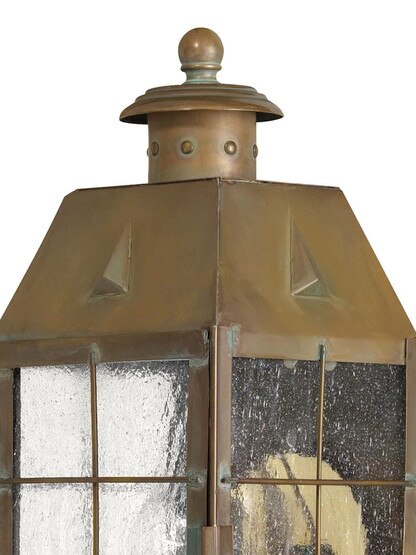 Nantucket Porch Light With Clear Seedy Glass