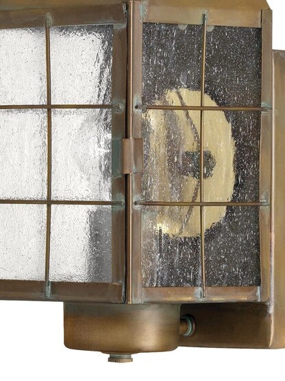 Nantucket Porch Light With Clear Seedy Glass