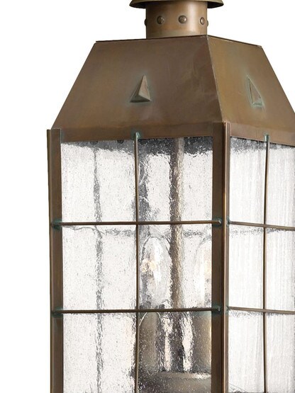 Nantucket Hanging Porch Light With Clear Seedy Glass
