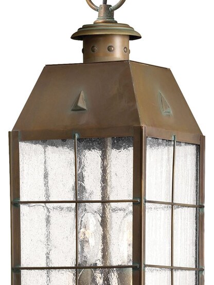 Nantucket Hanging Porch Light With Clear Seedy Glass