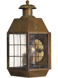 Nantucket Large Porch Light With Clear Seedy Glass.