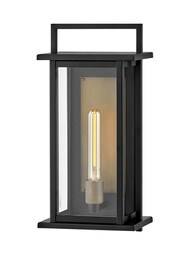 Langston 1 Light Medium Wall Mount Lantern in Black