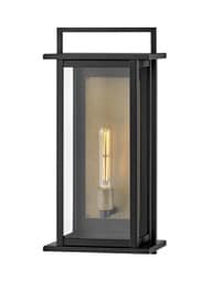 Langston 1 Light Large Wall Mount Lantern in Black