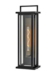 Langston 1 Light Tall Extra Large Wall Mount Lantern in Black