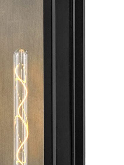 Langston 2 Light Extra Large Wall Mount Lantern in Black