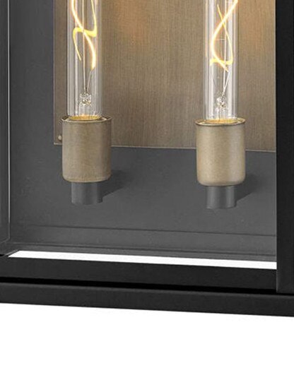 Langston 2 Light Extra Large Wall Mount Lantern in Black