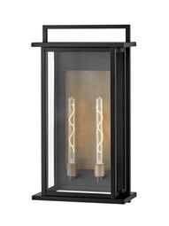 Langston 2 Light Extra Large Wall Mount Lantern in Black