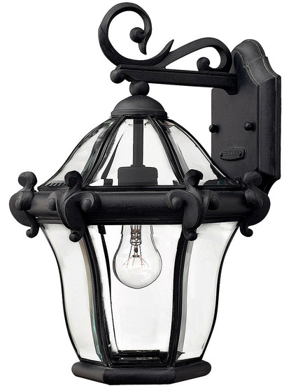 San Clemente Small Exterior Sconce In Museum Black