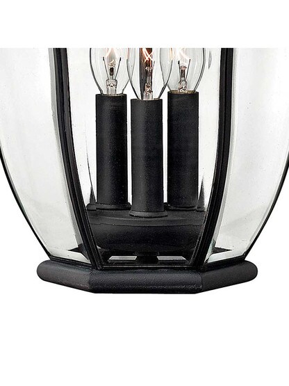 Alternate View of San Clemente Hanging Exterior Light In Museum Black