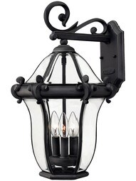 San Clemente 3 Light Exterior Sconce in Museum Black