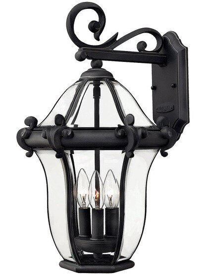 San Clemente 3 Light Exterior Sconce In Museum Black