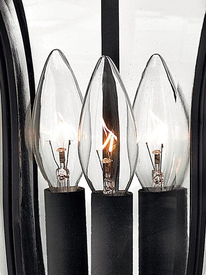 San Clemente 3 Light Exterior Sconce in Museum Black