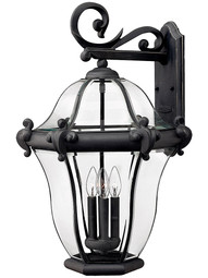 San Clemente Extra-Large Exterior Sconce in Museum Black