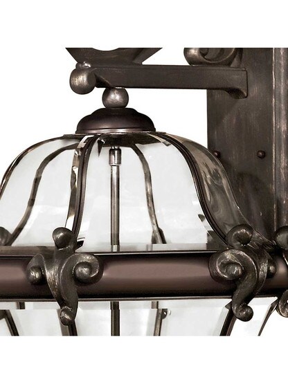 Alternate View of San Clemente Extra Large Exterior Sconce In Museum Black