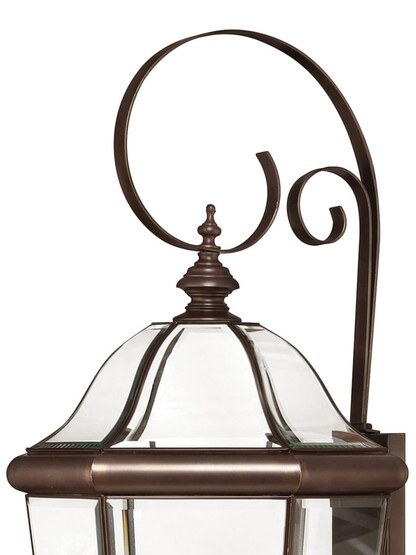 Augusta 4 Light Large Wall Mount Lantern in Copper Bronze