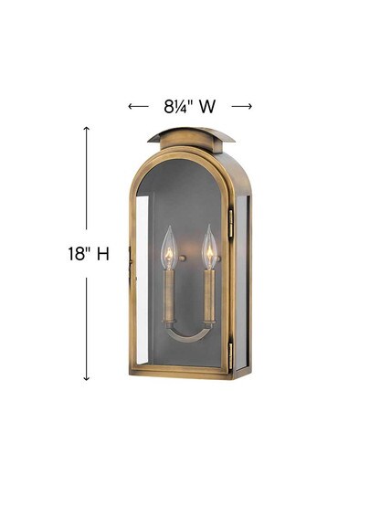 Alternate View 4 of Rowley 2-Light Outdoor 18-Inch Wall Mount.