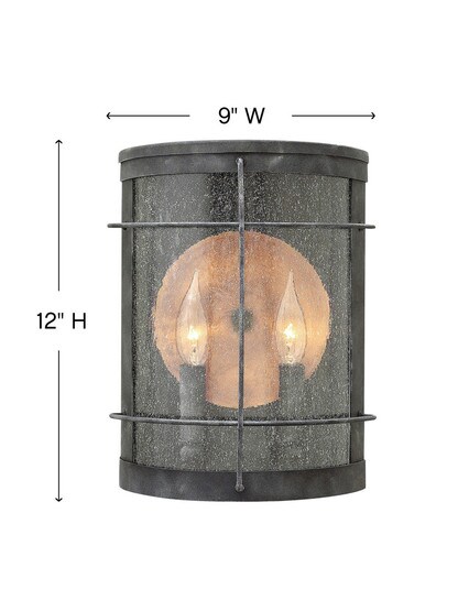 Newport 2-Light Exterior Wall Sconce