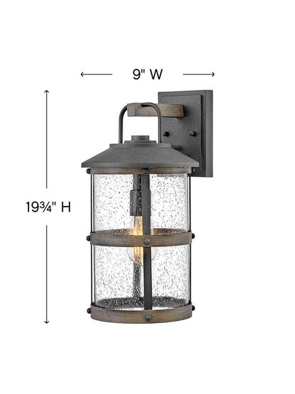 Alternate View of Lakehouse Medium Outdoor 1-Light Wall Mount.